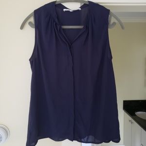 Blue tank blouse